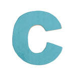 Letra C azul claro