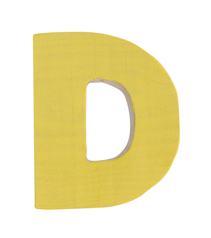 Letra D amarillo