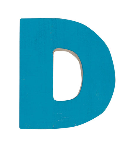 Letra D azul oscuro