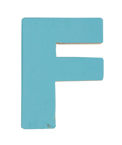 Letra F azul claro