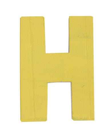 Letra H amarillo