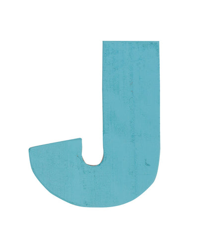 Letra J azul claro